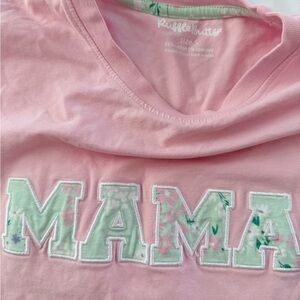 Ruffle Butts Pink 'MAMA' Short Sleeve Tee - Sz S